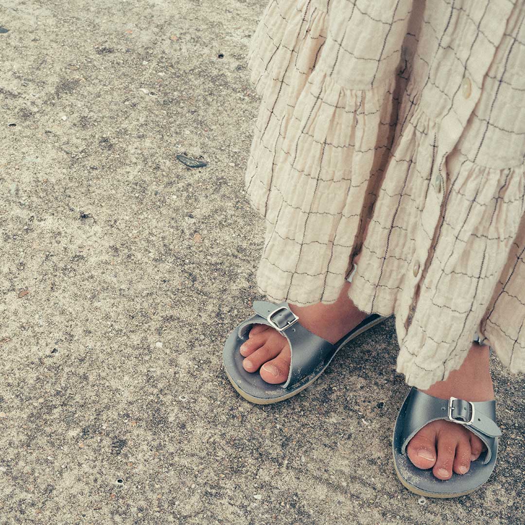 pewter salt water sandals