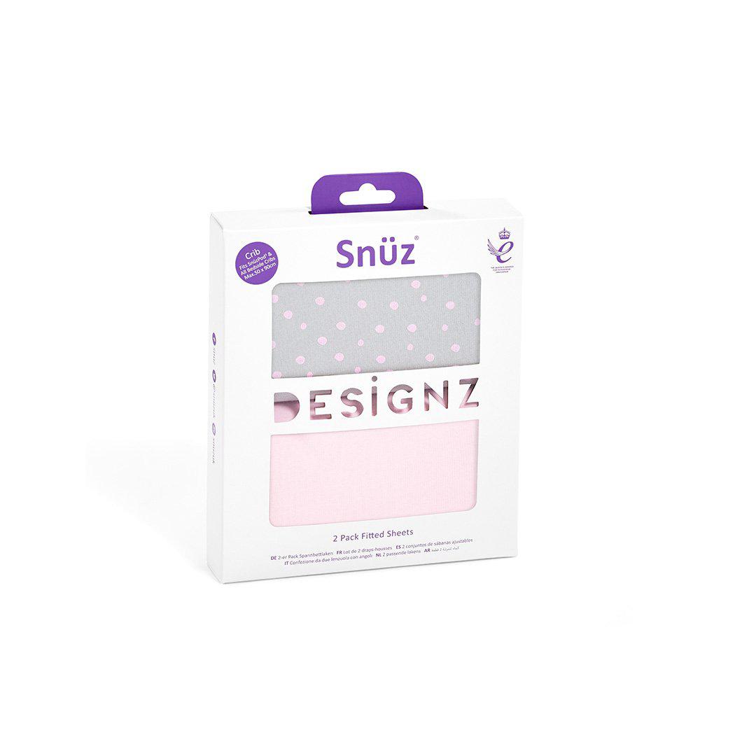 Snuz Crib Fitted Sheets Rose Spots 2 Pack Natural Baby Shower