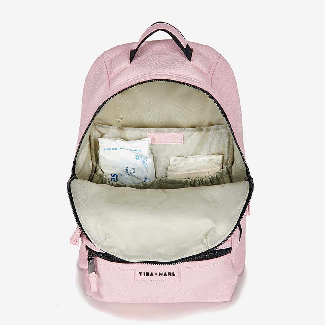 tiba and marl pink backpack