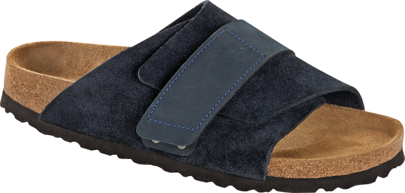 navy suede birkenstock