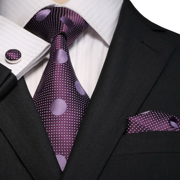 Purple Silk Necktie Set JPM18E09