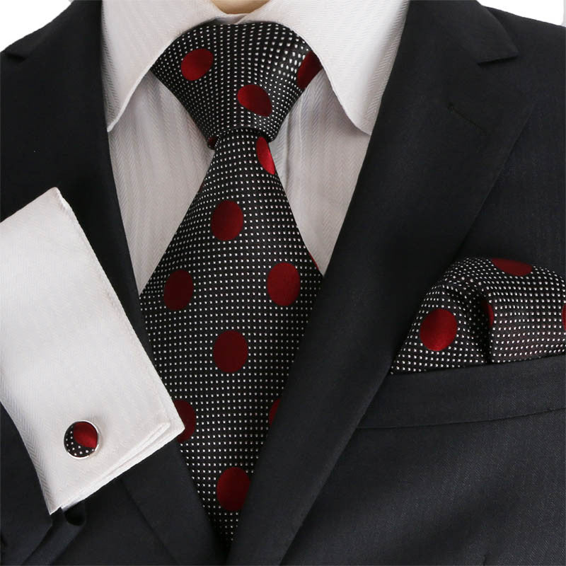 black and burgundy tie