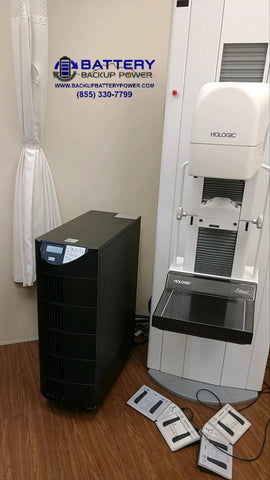 Battery Backup Power 10KVA UPS Protecting Hologic Diagnostic & Medical Imaging Machine In Medical Trailer