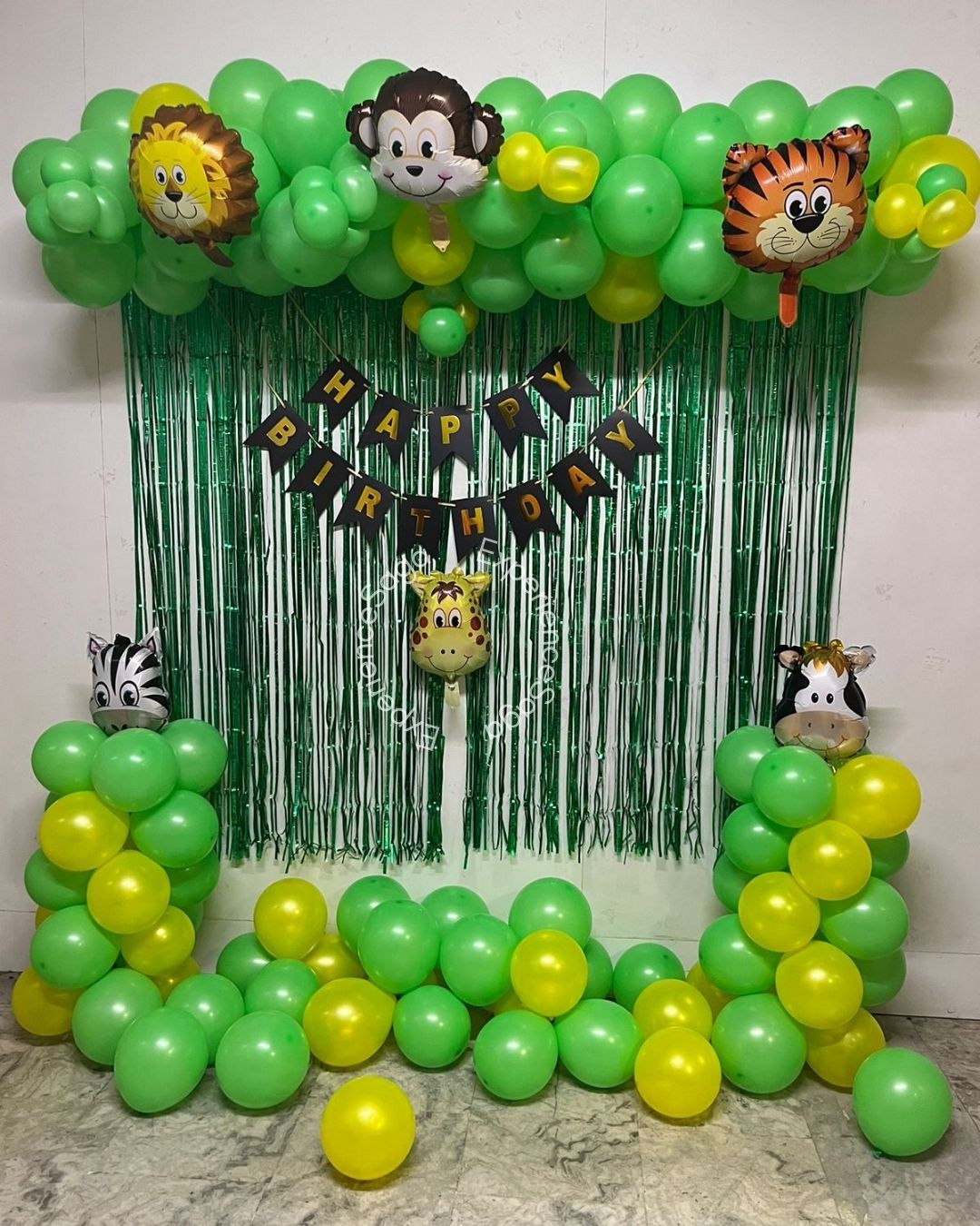Jungle Theme Balloon Decoration for Kid's Birthday, Bengaluru ...