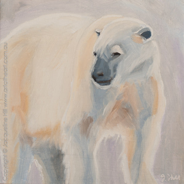 DP288 "Polar Bear" Original Oil on Panel Painting by Jacqueline Hill
