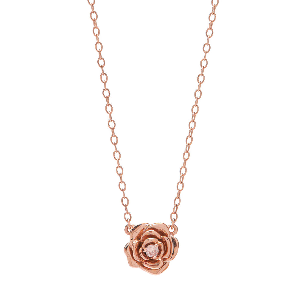 Tea Rose Diamond Necklace // Rose Gold – Lucy & Mui