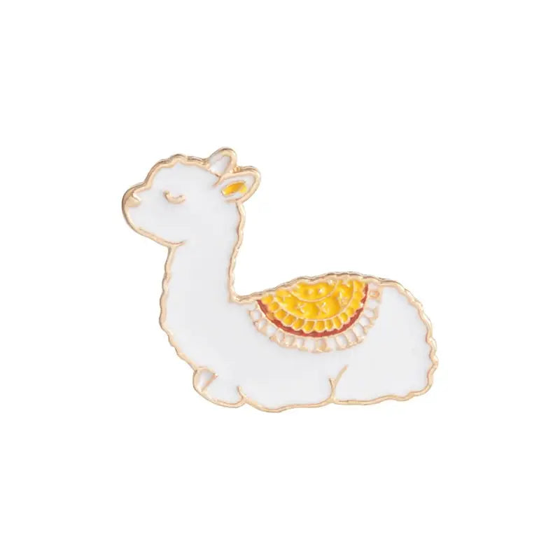 Cute funny animals enamel pin Llama duck sloth sheep badge