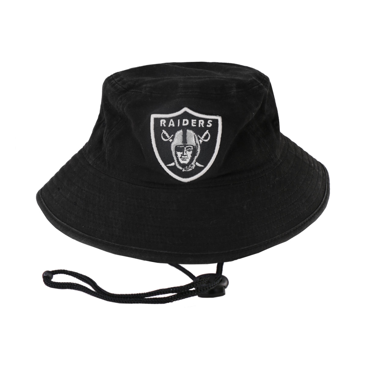 raiders white bucket hat