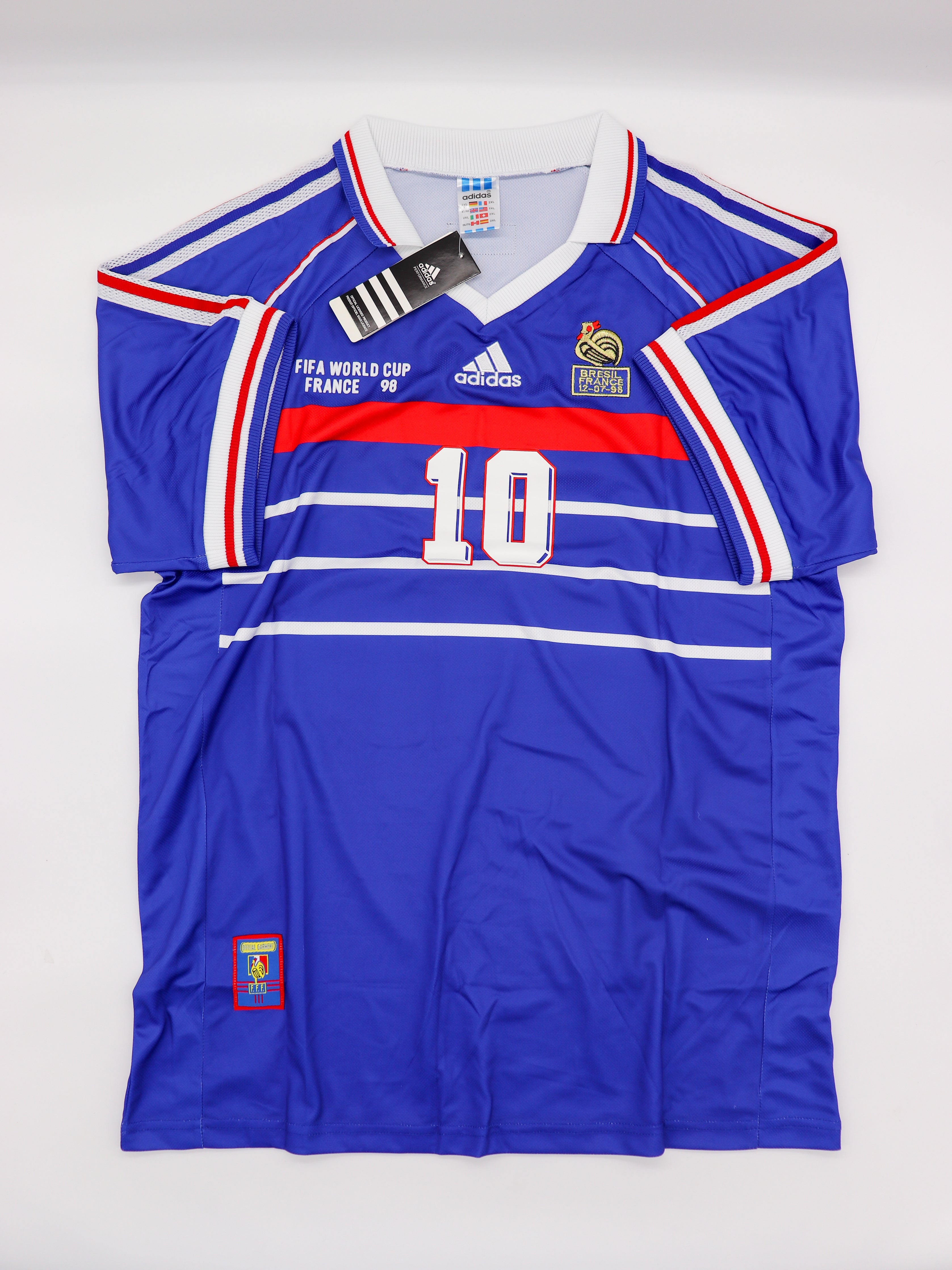 Que pasa vértice Correa 1998 FIFA World Cup Zinedine Zidane France World Cup #10 Home Blue Jer