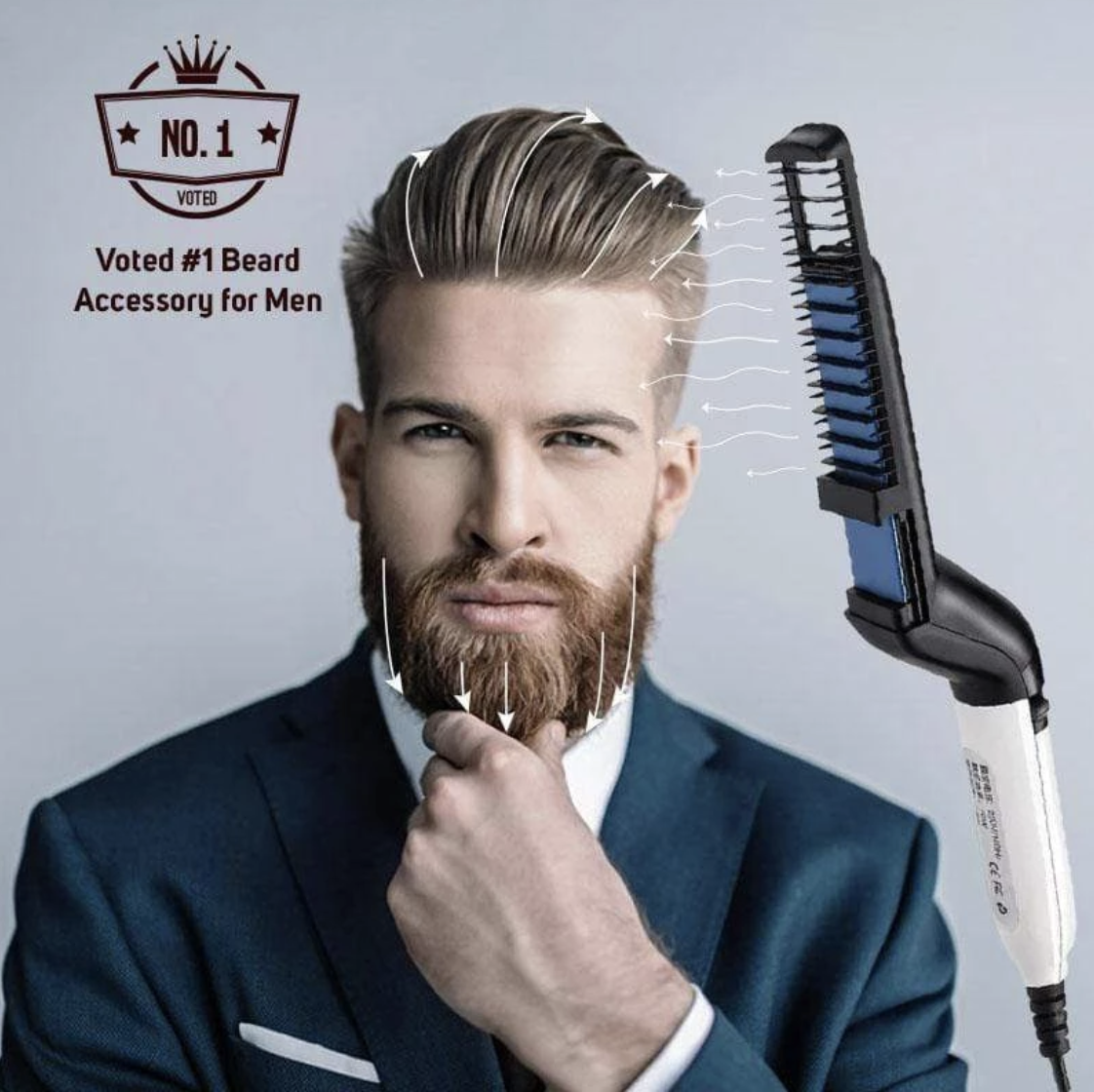BEARD & HAIR STRAIGHTENER COMB FOR MEN – My Store
