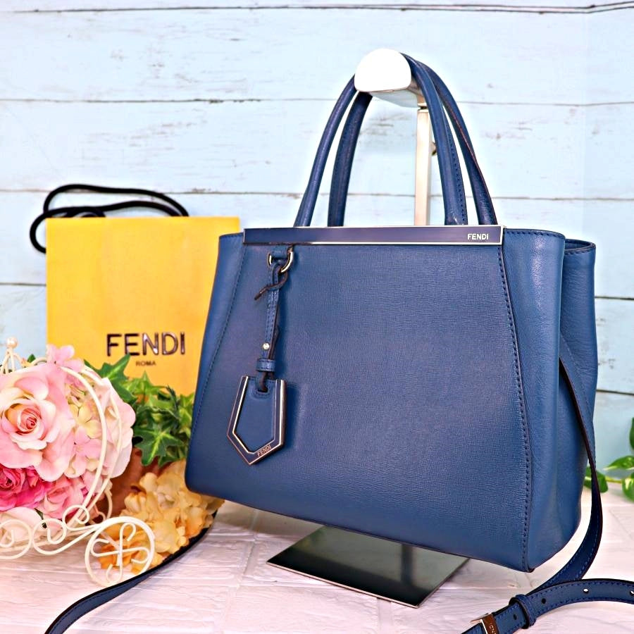 FENDI ハンドバッグ プチトゥージュール ブルー 2Wayバッグ 人気モデル