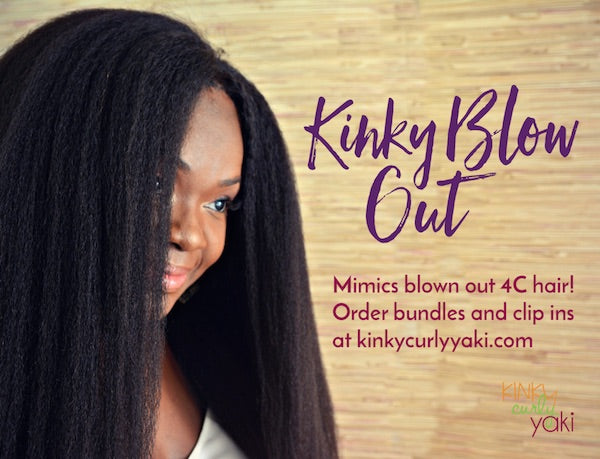 kinky blow out straight hair