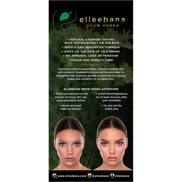 henna brow elleebana flyer flyers