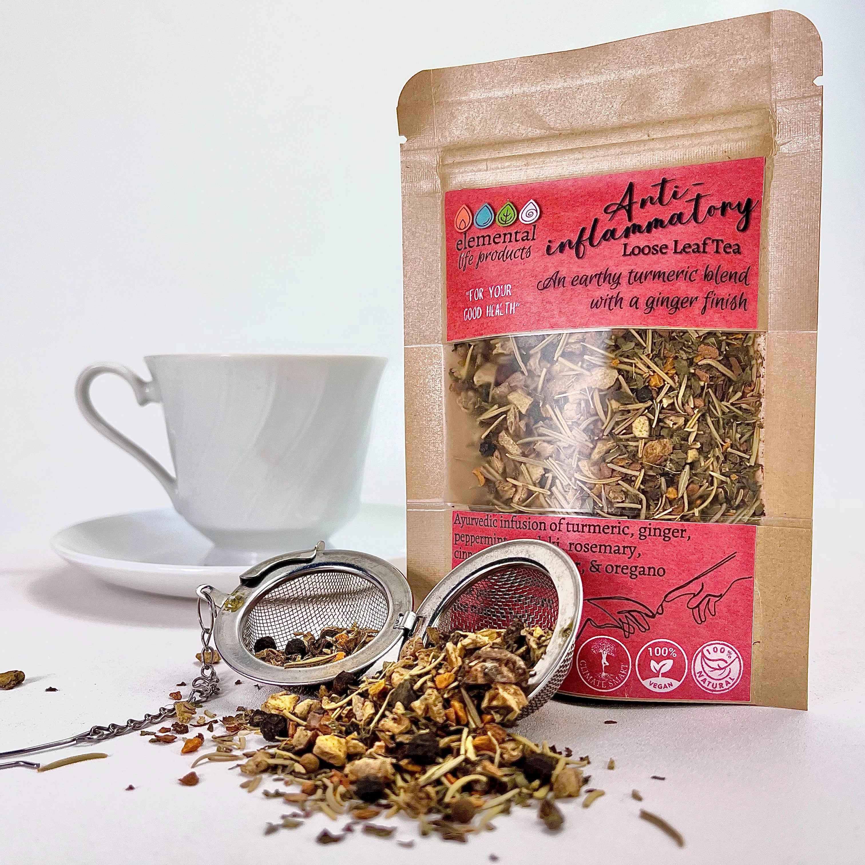 Anti Inflammatory Loose Leaf Tea Elemental Life Products 2145