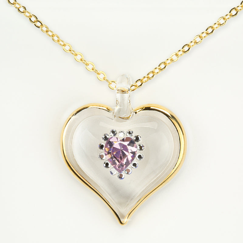 june birthstone heart necklace