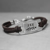 Sigma Sigma Sigma Leather Bracelet - Pure Impressions Design - 1
