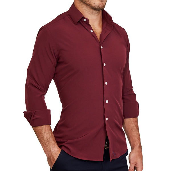 maroon dress shirt