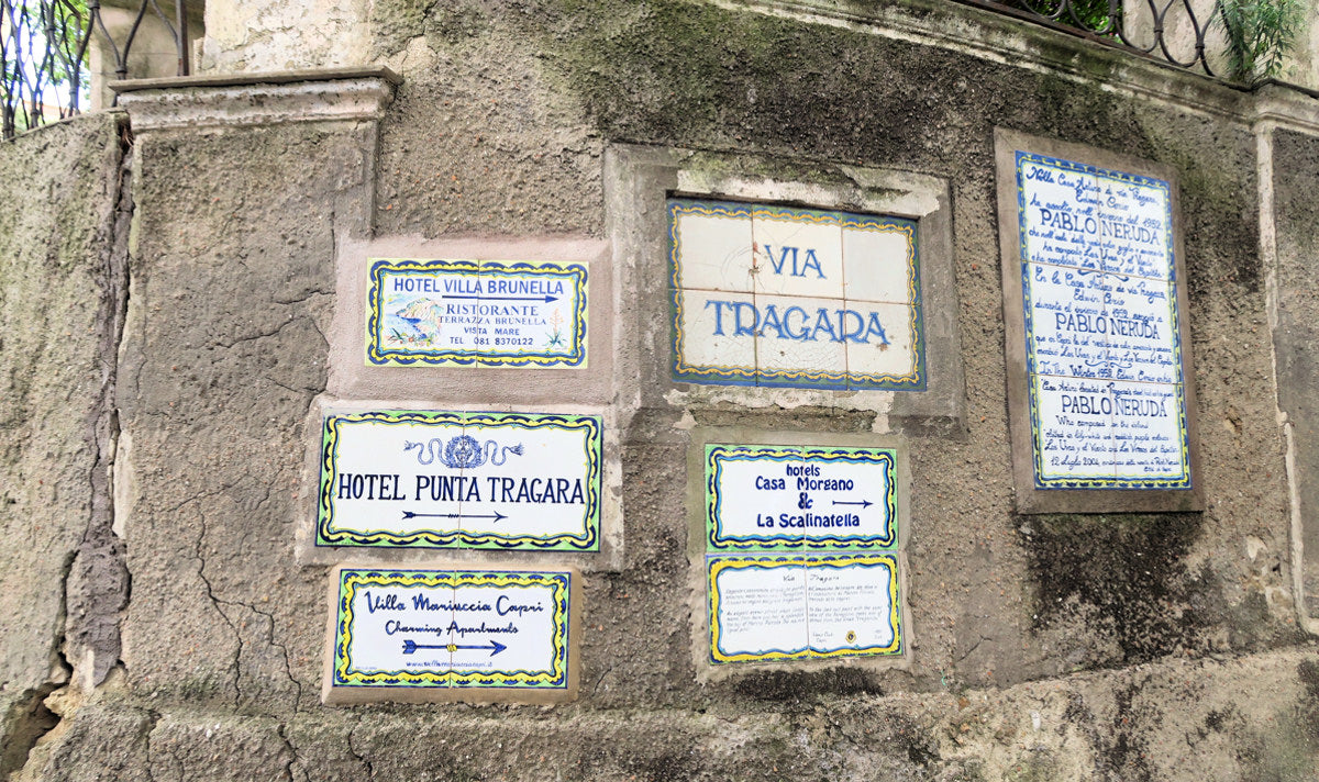 handpainted signs of Capri