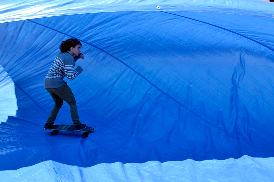 tarp surfing surfcity barcelona 2016 ola lona