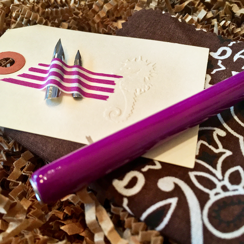 purple calligraphy kit