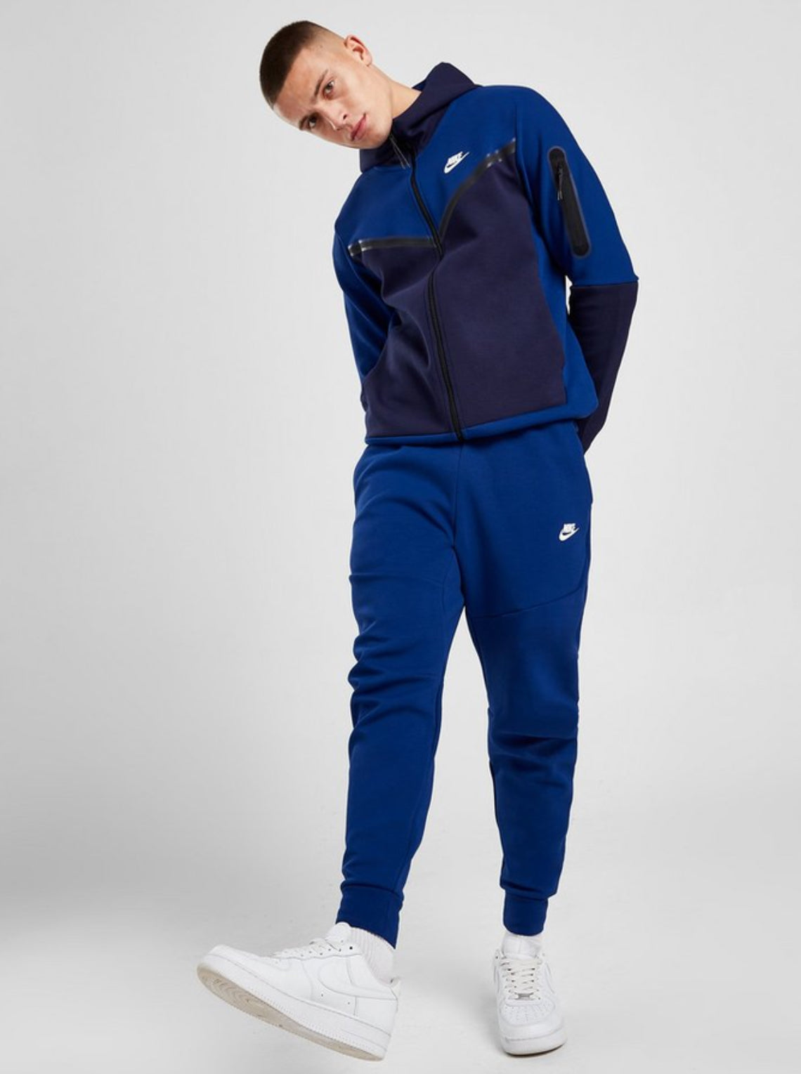 NEW NIKE SPORTSWEAR TECH FLEECE PANTS ROYAL BLUE FADED CZ9918-455 MEN SIZE  LARGE