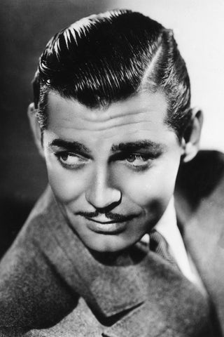 Clark Gable with his signature slick hair