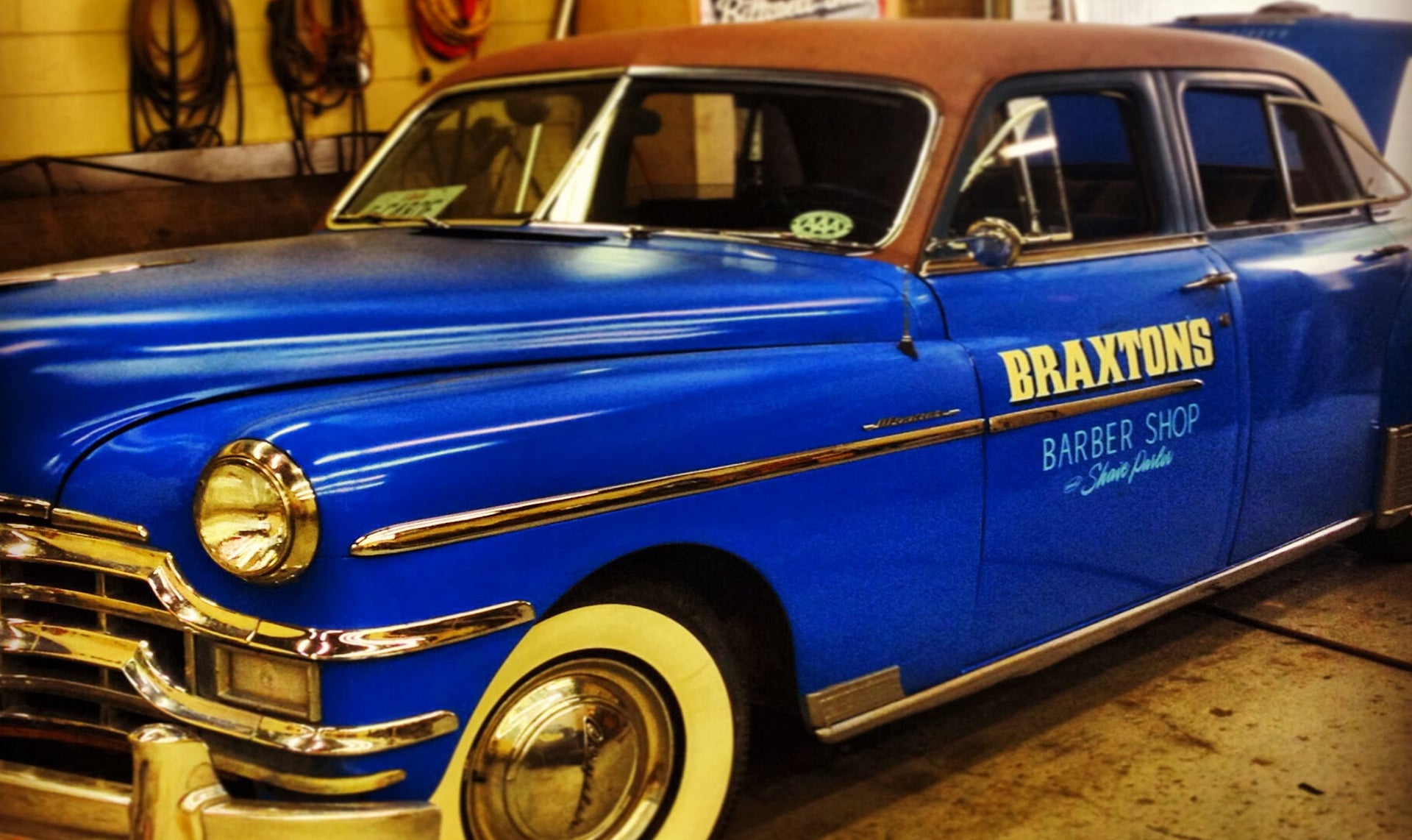 Braxton's barbershop classic car