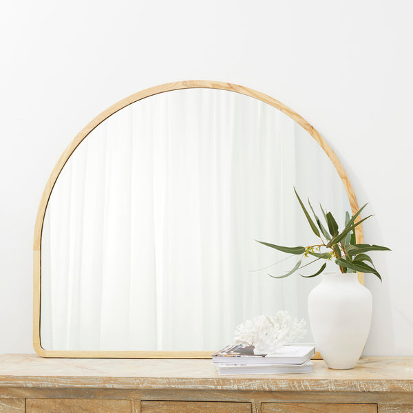 rejuvenation arched metal framed mirror