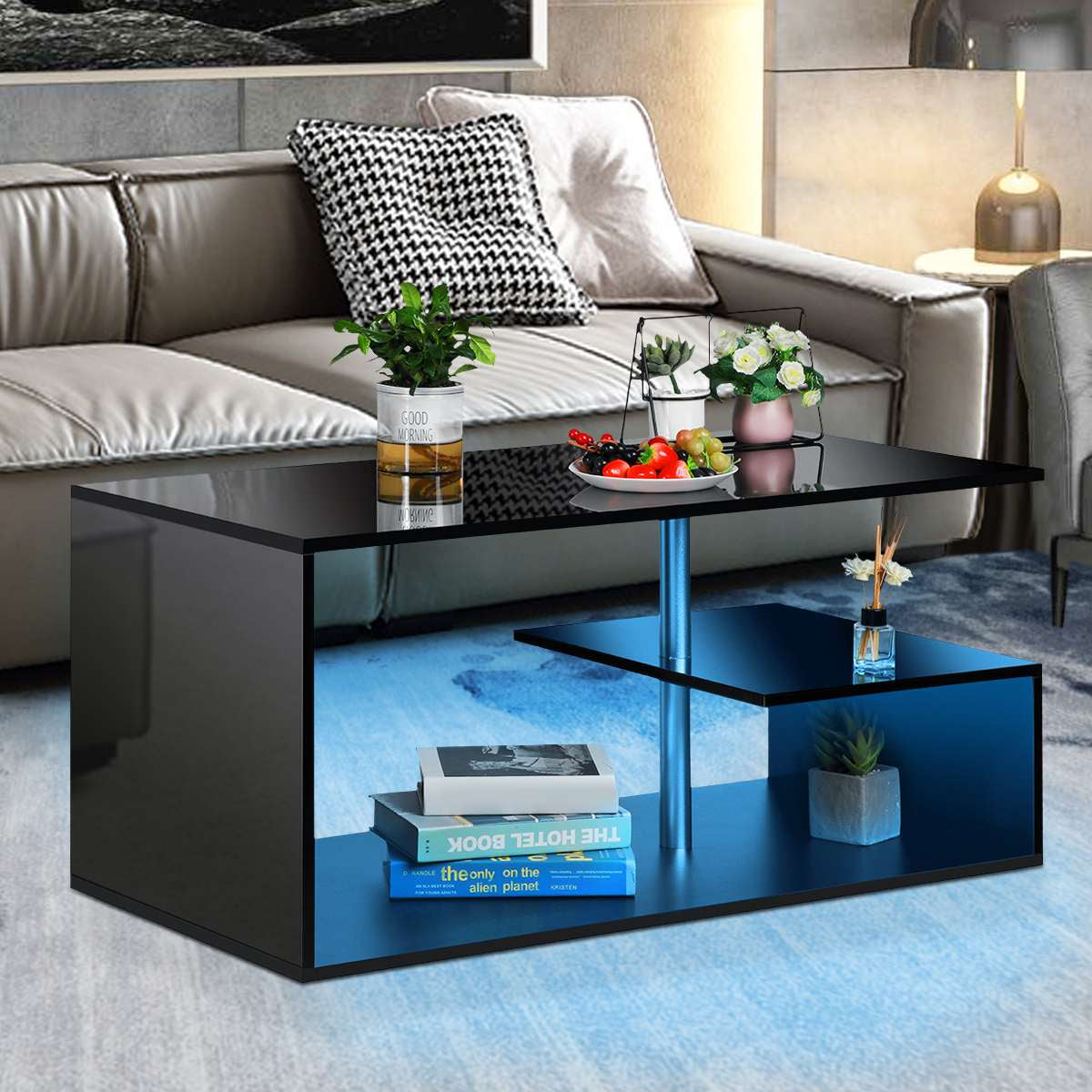 LED Modern Tea Table, Coffee Table - Illuminate Your Living Room ...