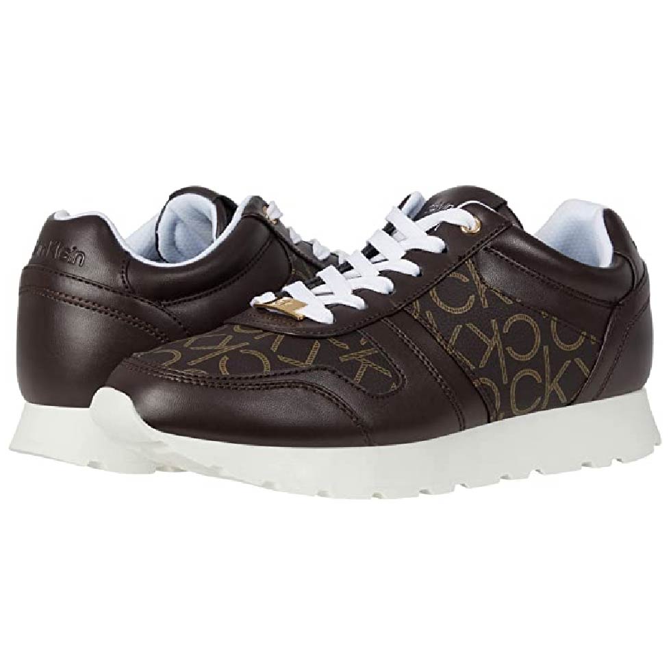 Nationaal Tact Wanneer Calvin Klein Shoes | Clery Espesso Brown Leather Logo Sneakers | Style  Representative