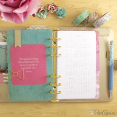 PenGems Free Planner Printables - Year on One Page - Personal Size