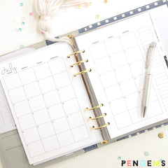 PenGems Planner Printable A5 Month on Two Pages