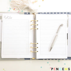 PenGems Planner Printable A5 Lined Notes