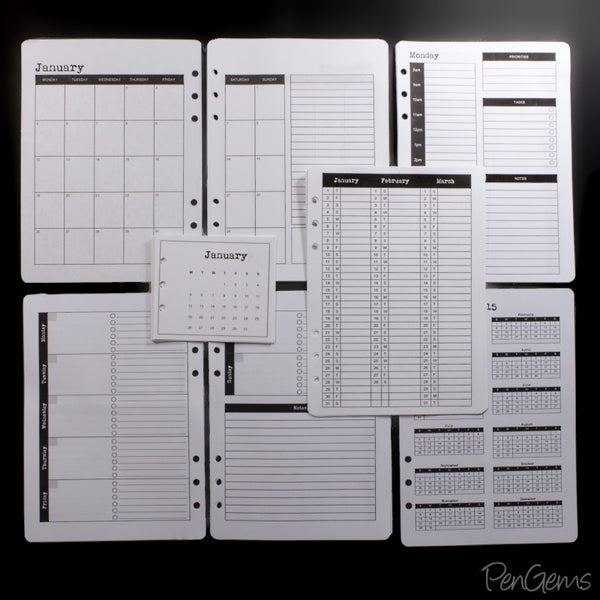 PenGems Planner Printables - Simple Theme - A5