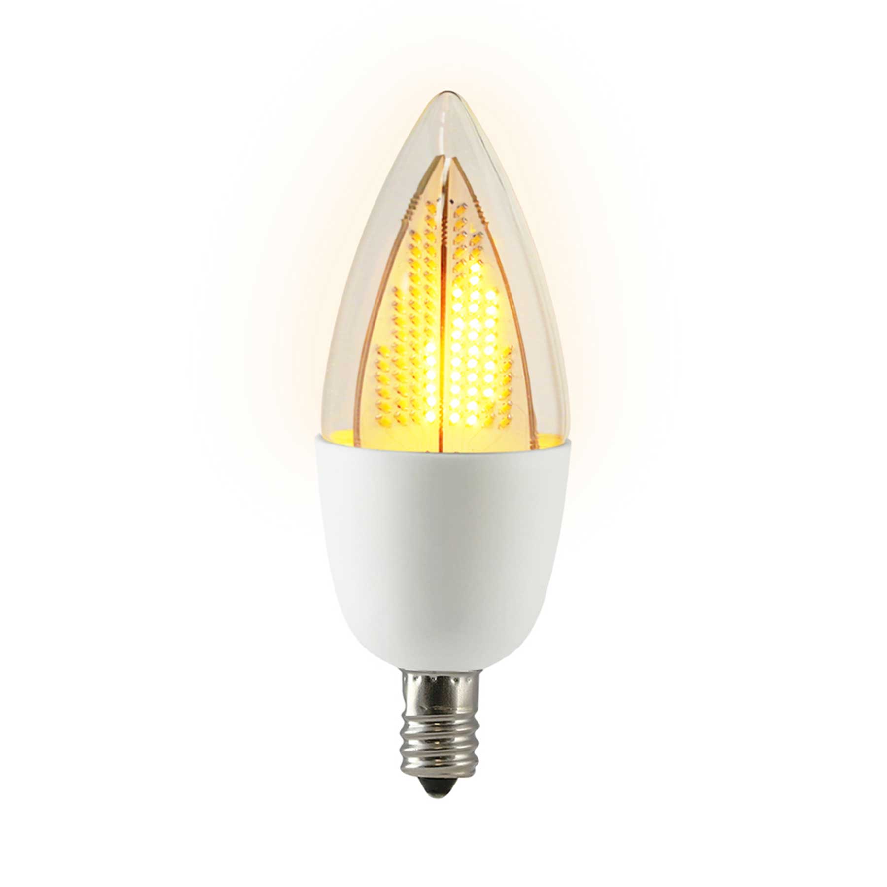 Ambassadeur maximaal Ruwe slaap Candelabra Flame 1800K Flicker LED Light Bulb, White Base