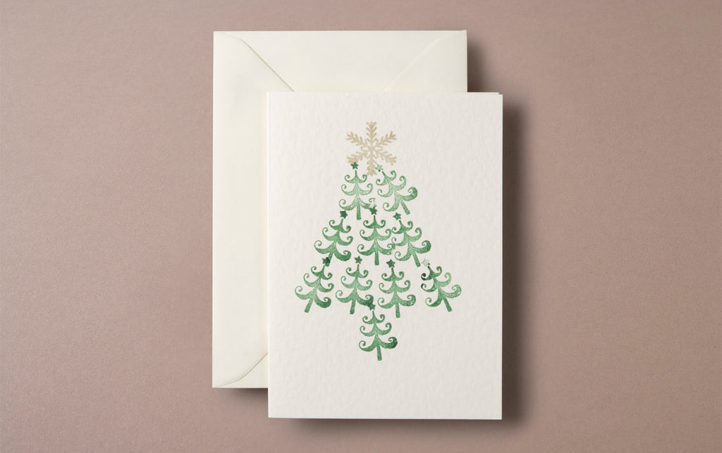 Stamp Printed Christmas Card No 6