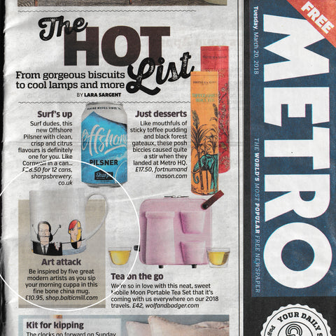 Metro newspaper features Great Modern Artists Mug by Andy Tuohy
