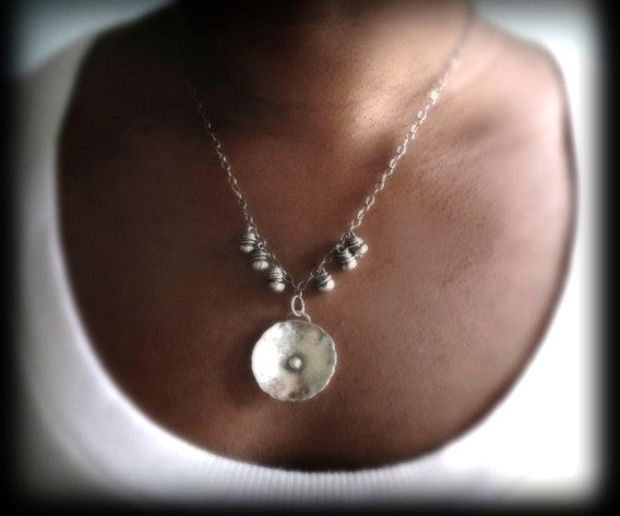 Fleur Handmade Sterling Silver Flower Beaded Boho Necklace - Andewyn Designs