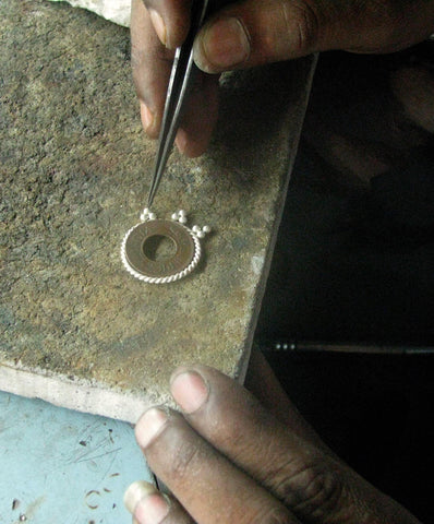 Making of Coin earrings 