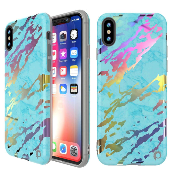 Punkcase iPhone XR Marble Case, Protective Full Body Cover Protector