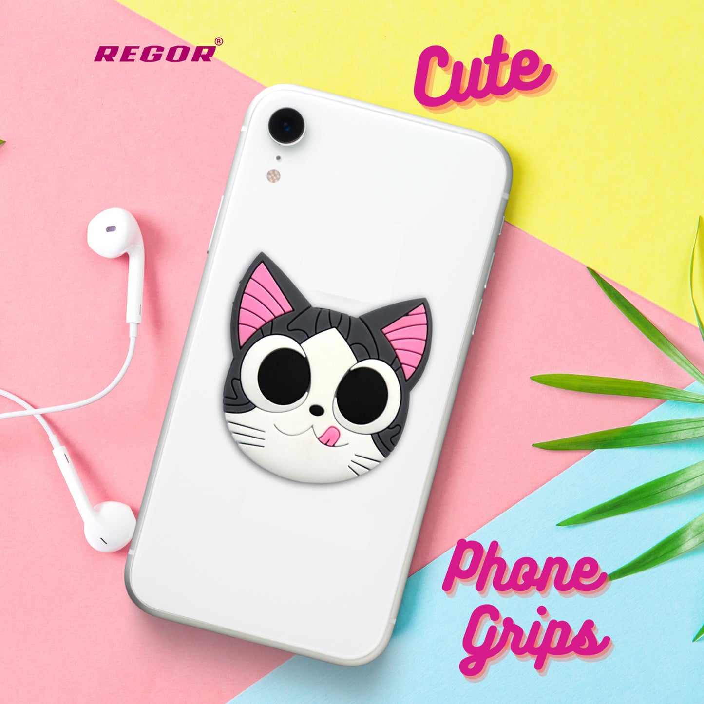 Phone Grip & Selfie Holder - Cat Face