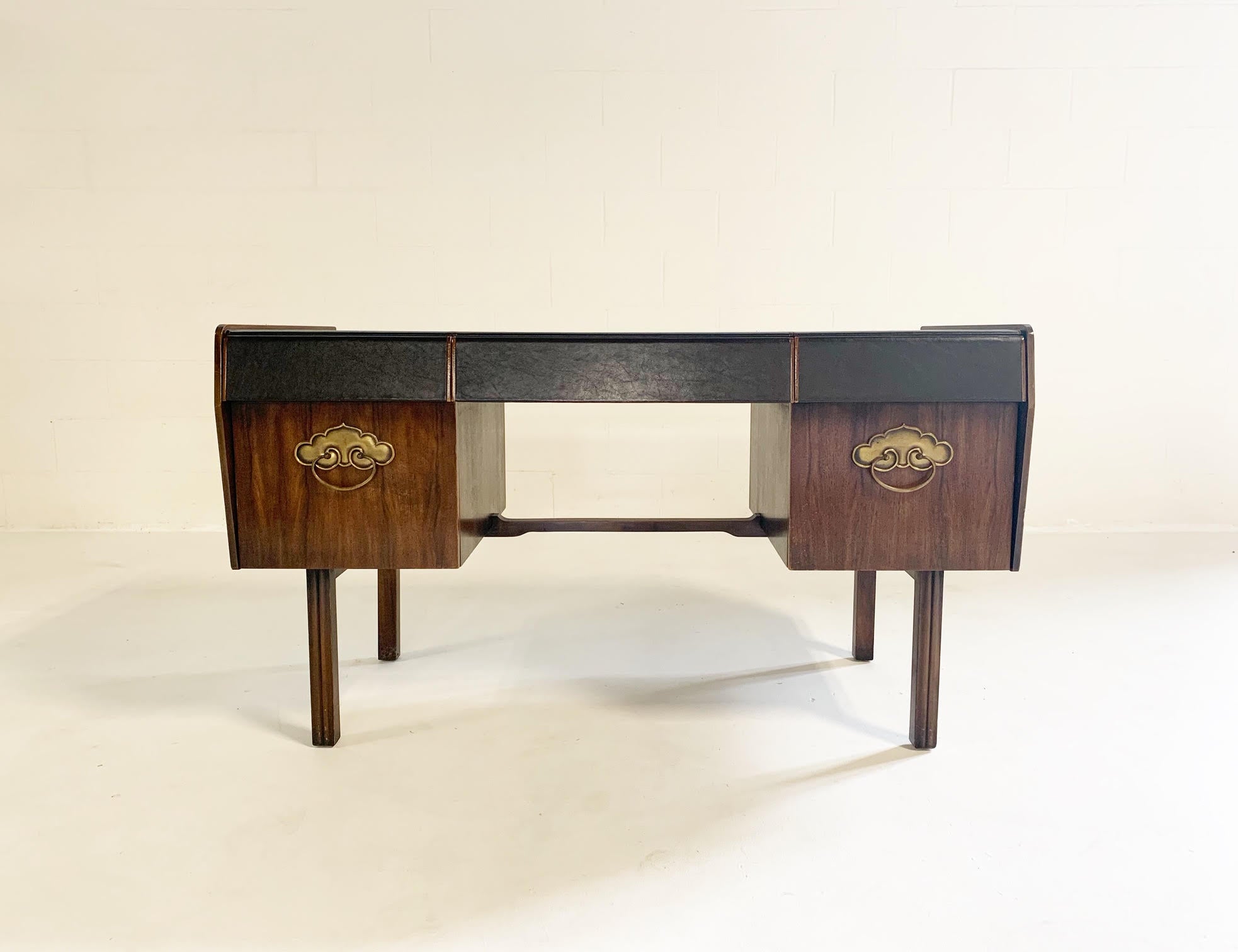 Leather Top And Walnut Desk Forsyth