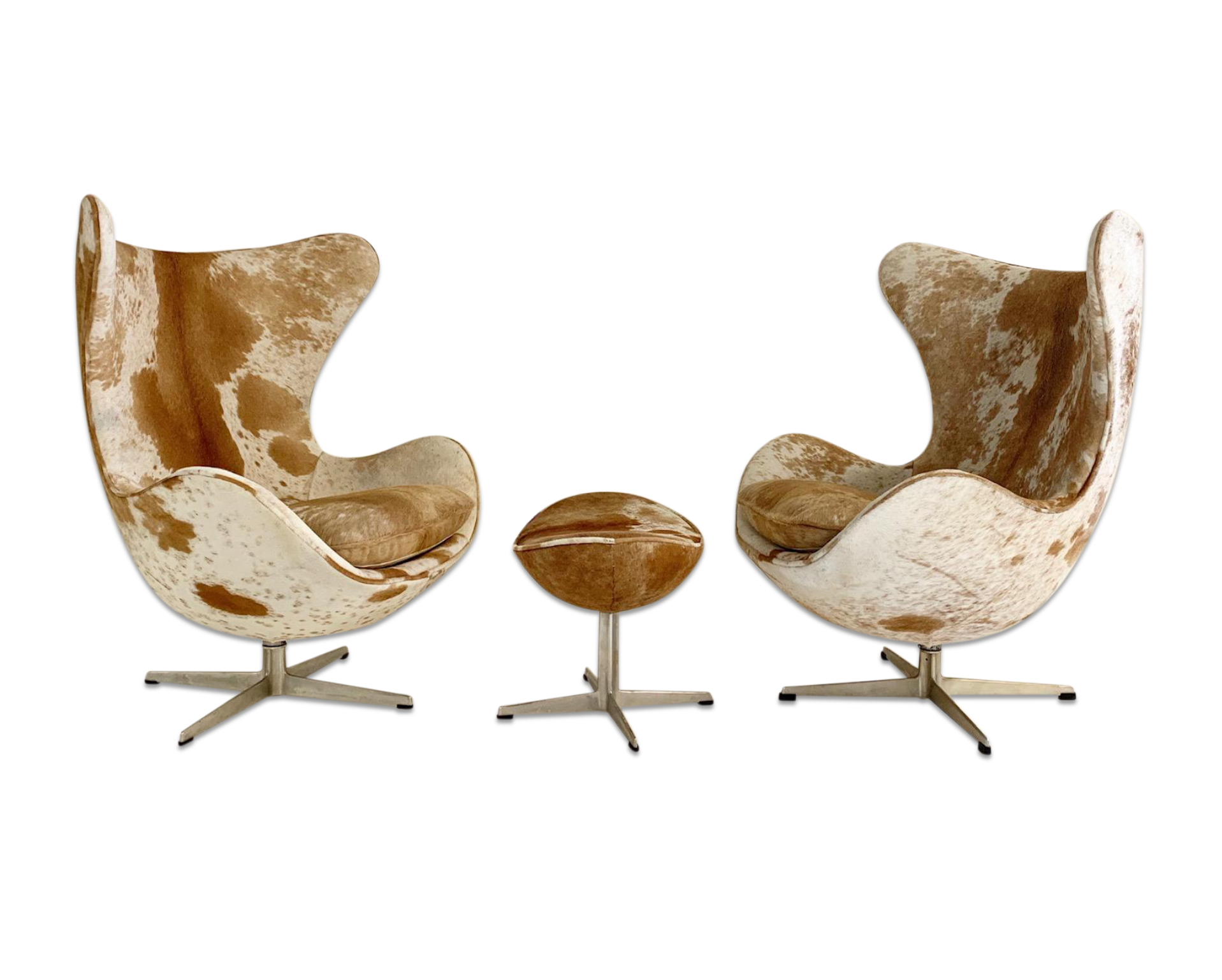 Egg Chairs In Brazilian Cowhide Pair Forsyth