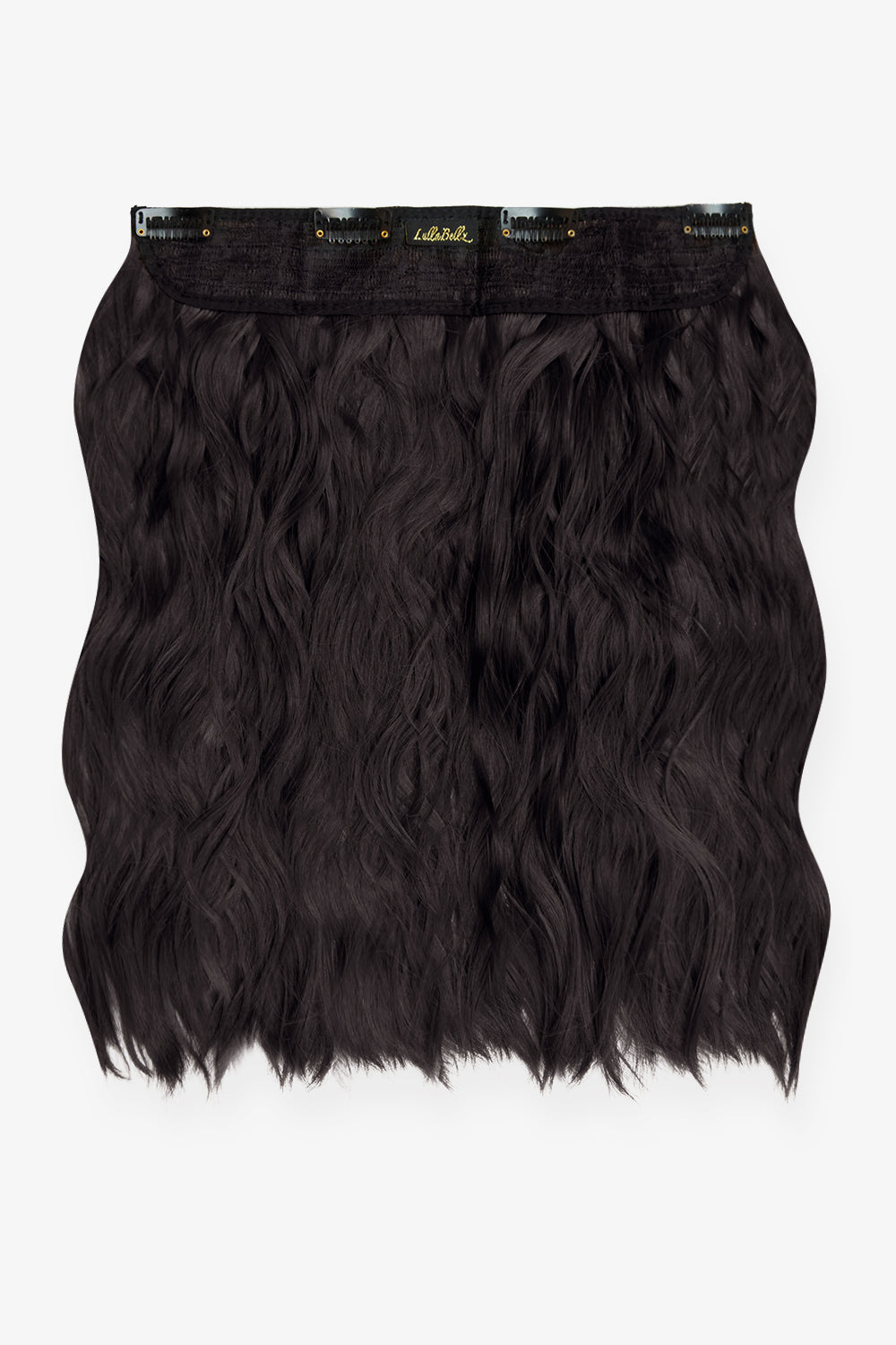 Thick 14" 1 Piece Textured Wave Clip-in Hair Extensions - Raven