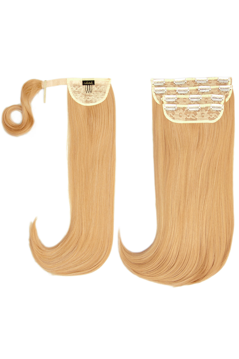 Ultimate Half Up Half Down 22’’ Straight Extension and Pony Set - Caramel Blonde