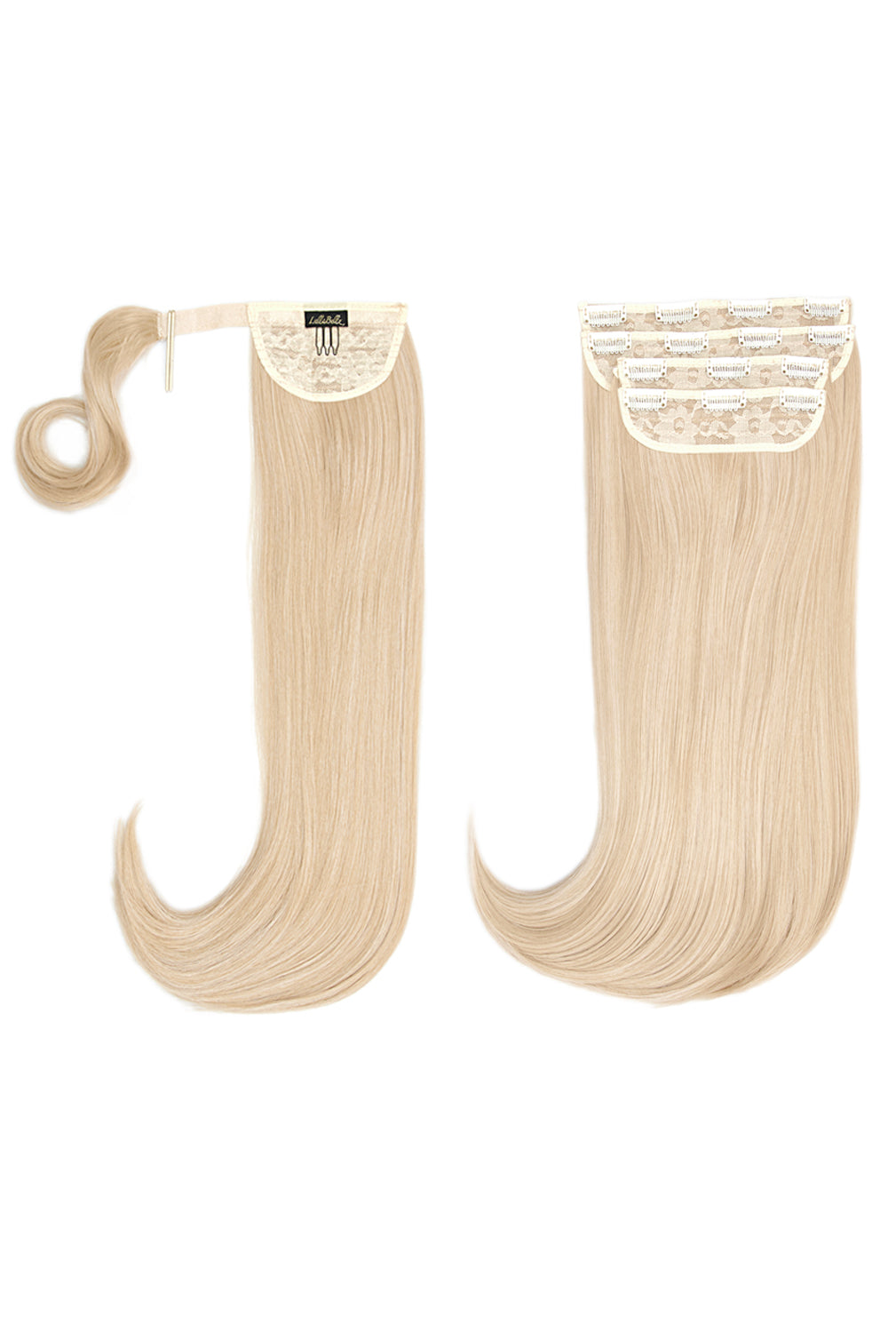Ultimate Half Up Half Down 22’’ Straight Extension and Pony Set - Light Golden Blonde