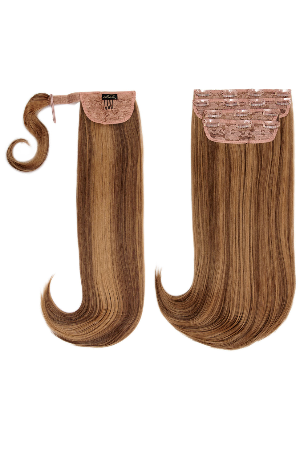 Ultimate Half Up Half Down 22’’ Straight Extension and Pony Set - Toffee Brown