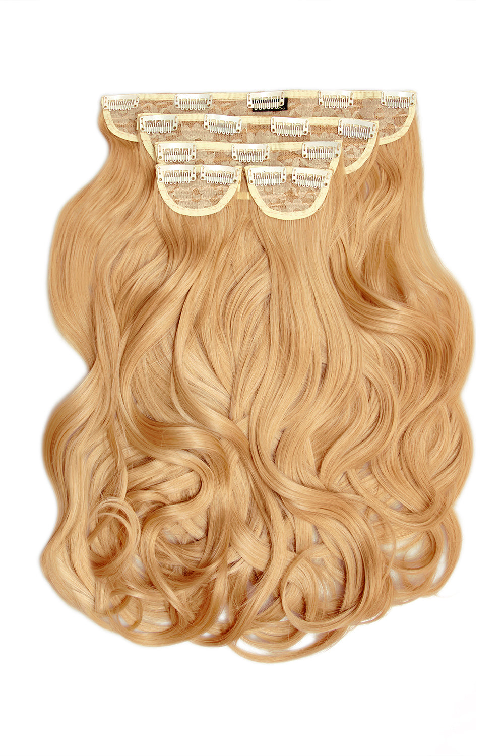 Super Thick 22" 5 Piece Blow Dry Wavy Clip In Hair Extensions - Caramel Blonde