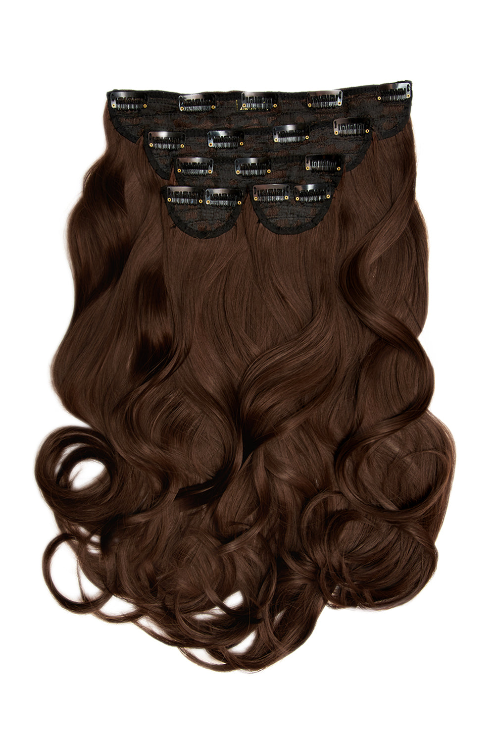 Super Thick 22" 5 Piece Blow Dry Wavy Clip In Hair Extensions - Golden Brown