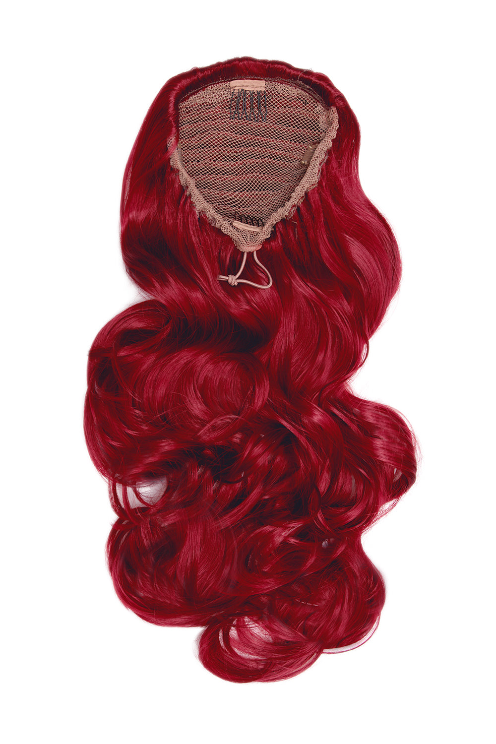 Curly Glam 22" Drawstring Ponytail - Ruby Red